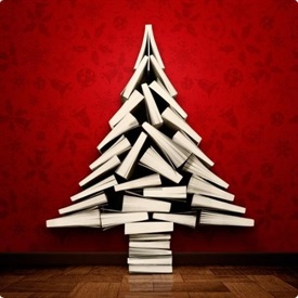 Árbol de Navidad de libros-Trabalibros